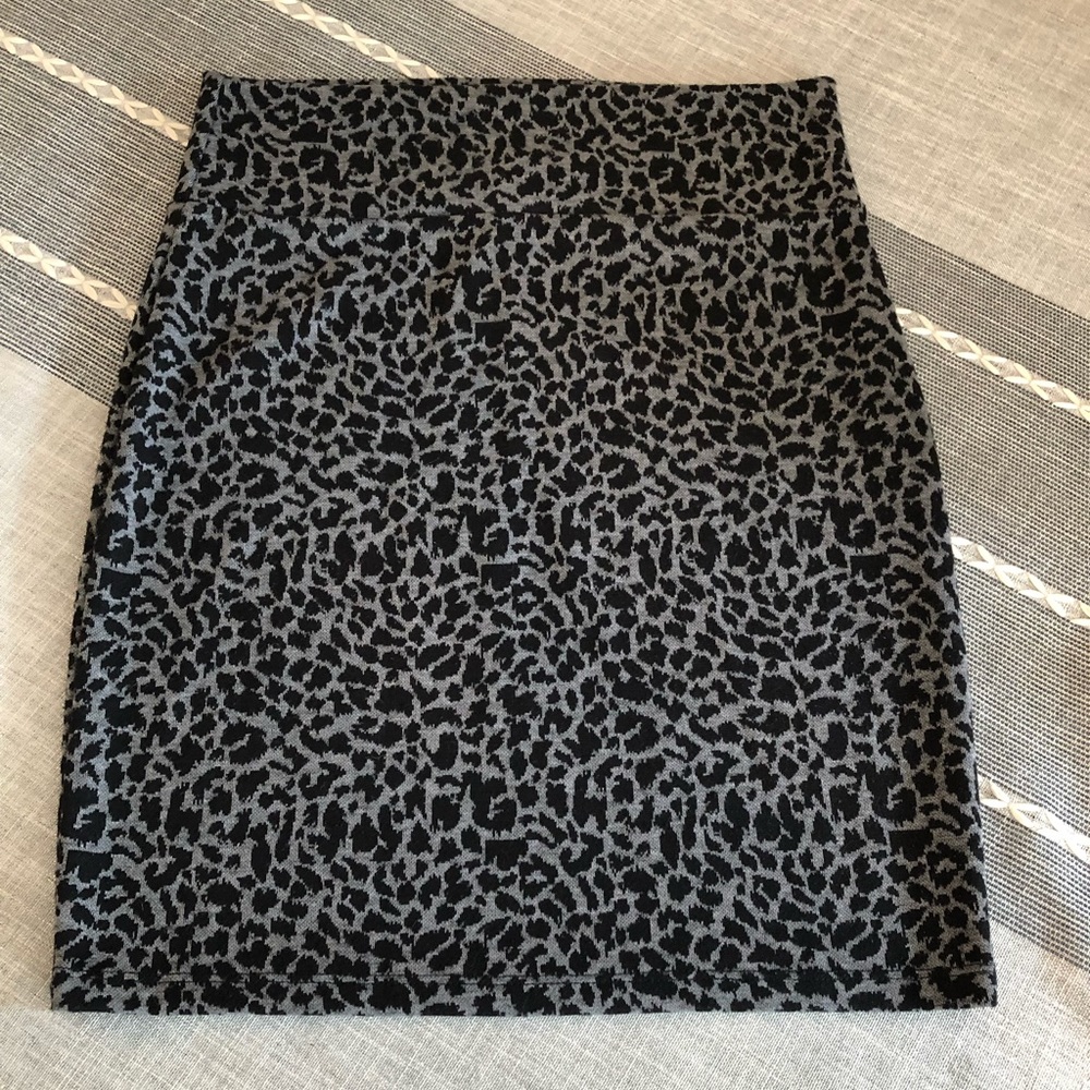 Rainbow Leopard Print Pencil Skirt